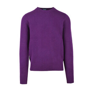 DRUMOHR Crew Neck Lambskin Sweater - Purple